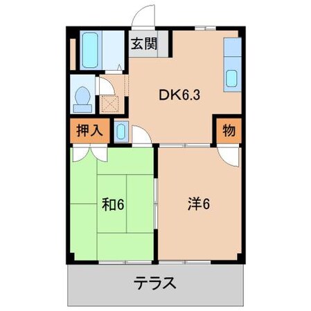 ガーデンヒルズＭ.Ｃの物件間取画像